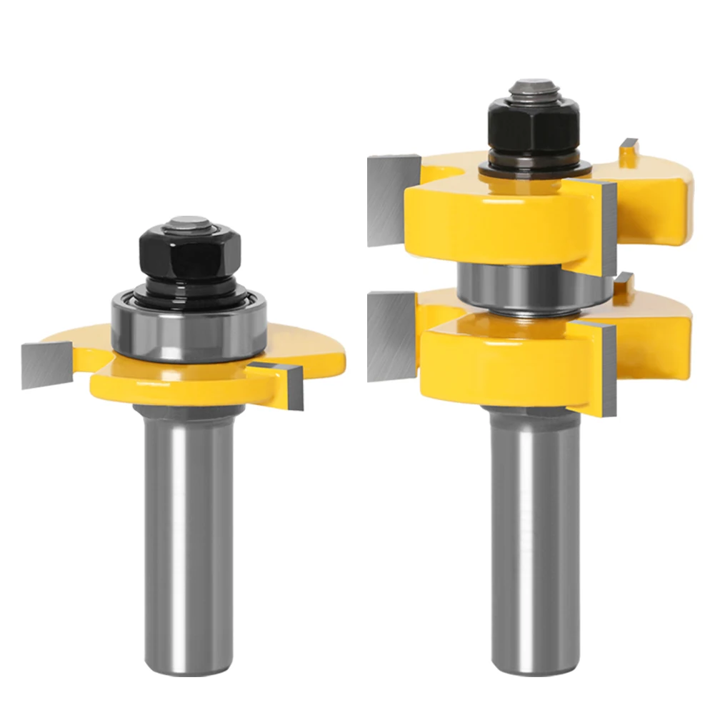 2pc 12 Shank 12mm shank Tongue & Groove Router Bit Set - Large StockWoodworking cutter TenonCutter for Woodworking (art.: 3920b7d22d624) - 3920b7d22d624