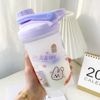 high face value lovely ins rocking cup plastic cup female water cup student adult fitness sports lovely cup shake shaker bottles