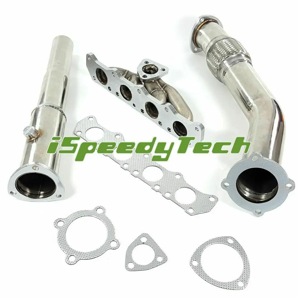 3" Downpipe+exhaust manifold header decat FOR VW Jetta Beetle Golf GTi MK4 & Audi A3 TT 1.8L | Автомобили и мотоциклы