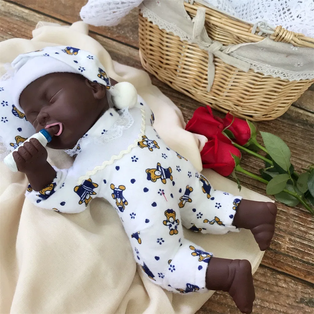 Кукла младенец с имитацией сна африканская черная кукла лучший подарок игрушка