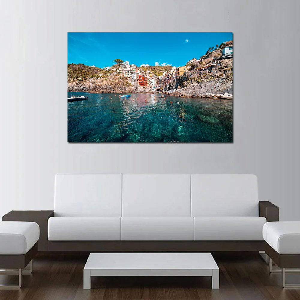 Сорренто Амальфи Италия пейзажный постер холст без рамы картина настенные