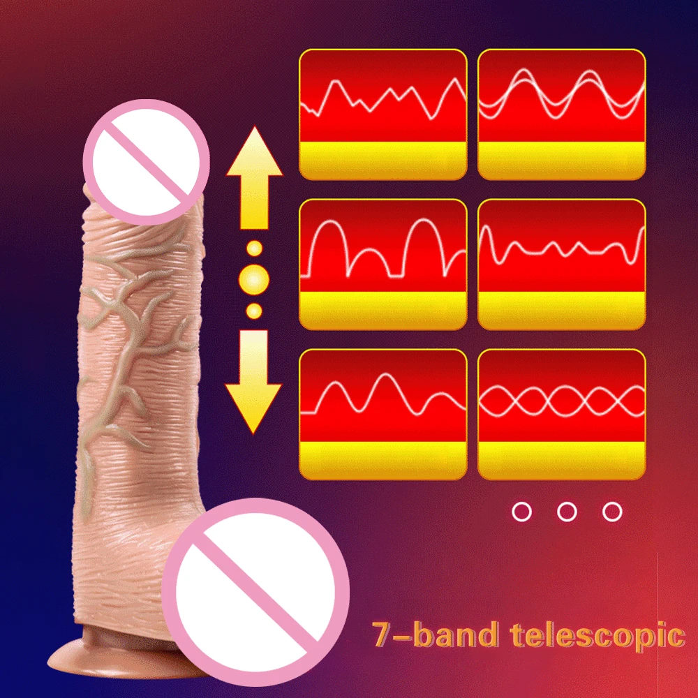 Реалистичный фаллоимитатор вибратор телескопический нагреватель вибрирующий