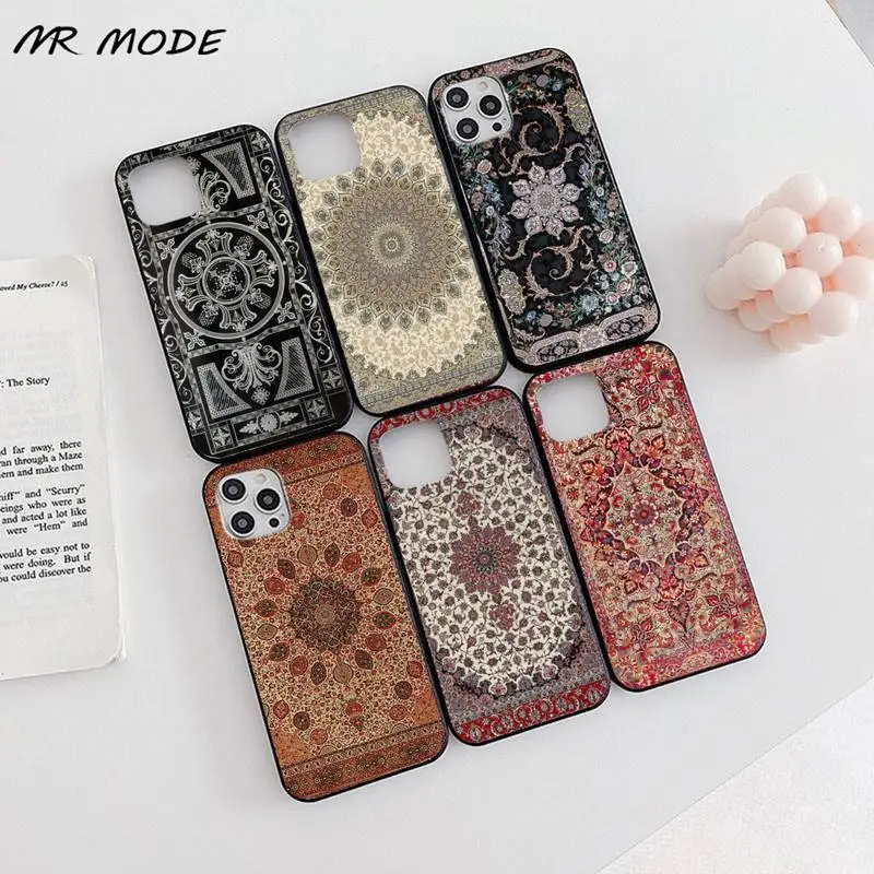 

iphone 13 pro max case for iphone 11 12 13 pro XS max mini 6 6s 8 7 plus X XR SE2020 XR Samsung A 52 71 S21 ultra Persian Carpet