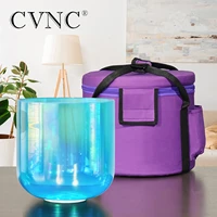 cvnc 7 inch note g blue cosmic light clear crystal singing bowl for meditation sound healing with free bag and mallet o ring
