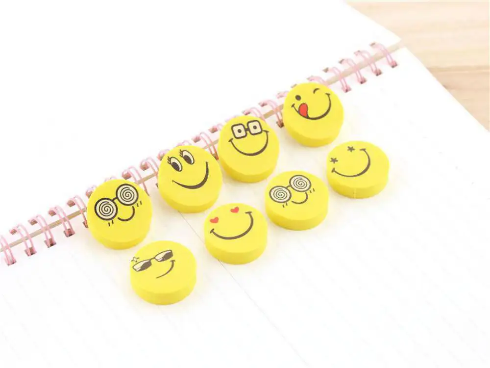 

Карандашный ластик, милый ластик со смайликом, простой ластик-карандаш для студентов