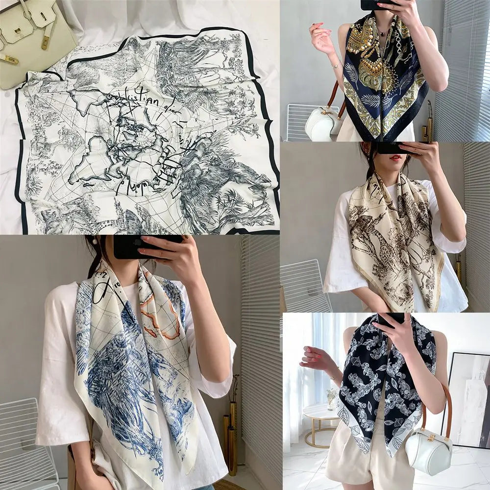 

Fashion Spring Women Scarf Beach Sunscreen Silk Scarf Headscarf Bag