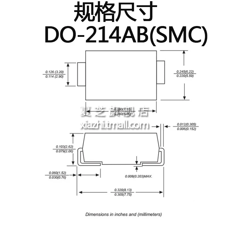 50 шт./лот SS36 SMD Schottky diode SR360 package SMC DO-214AB 3A/60V | Электронные компоненты и