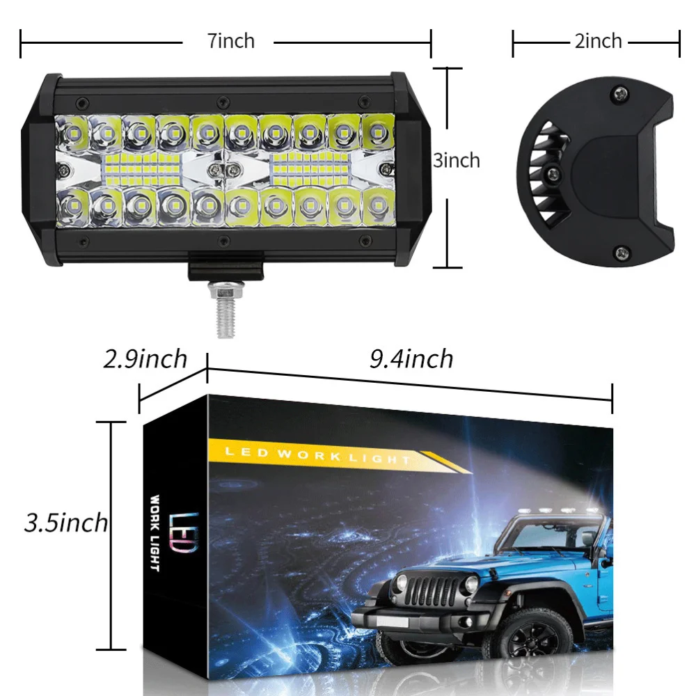 

2pcs 120W 12000LM Super Bright Car Bulbs LED Canbus Lamp SMD Clearance Light Interior Reading Light (Black)