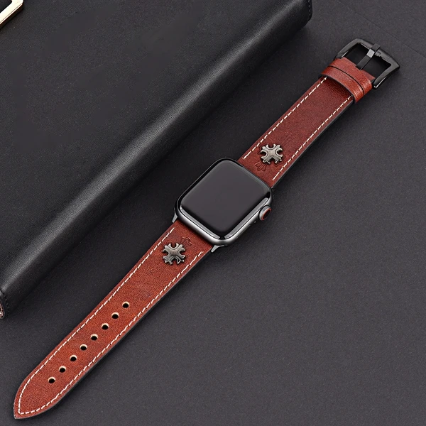 Роскошный ремешок из натуральной кожи петлевой для Apple Watch серии 1 2 3 4 модный ремешок для iWatch 42 мм 38 мм 40 мм 44 мм серия 5