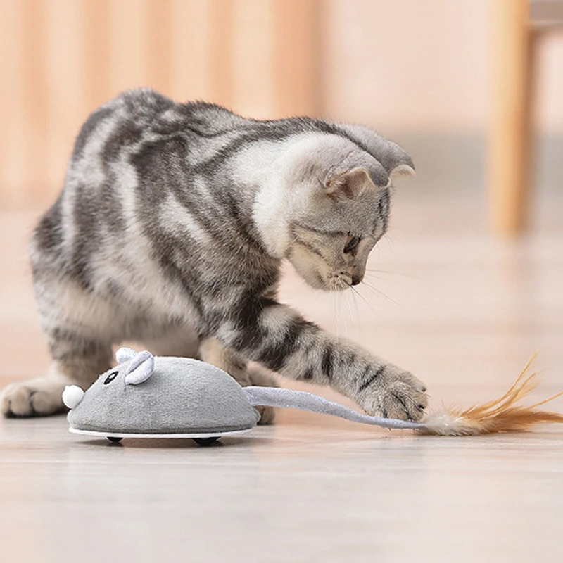 Умная электрическая игрушка для домашних животных с USB-зарядкой плюшевая мышь