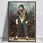 Постер и принты с изображением музыкального концерта Майкла Джексона, Классическая поза, холст, картина на стену, суперзвезда, декоративная картина для гостиной