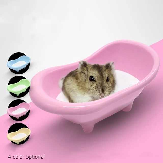 2021 Pet Mouse Bathing Bathtub Guinea Pig Plastic Bathtub Hamster Bathing Toy Little Pet Bathroom Supplies Pet Rat Accessories