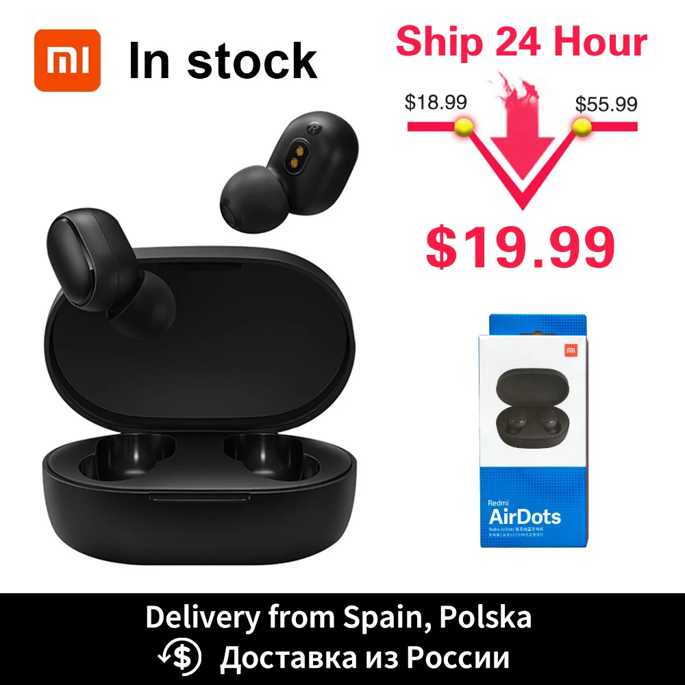 Беспроводные наушники Xiaomi Redmi Airdots TWS Bluetooth 5 0 с громкой связью голосовое