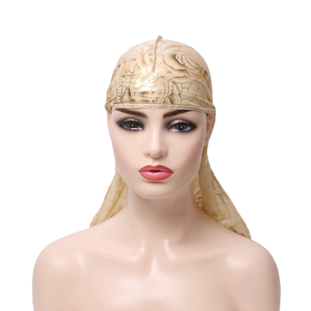 Мужские и женские разноцветные банданы из полиэстера Durag с длинным хвостом