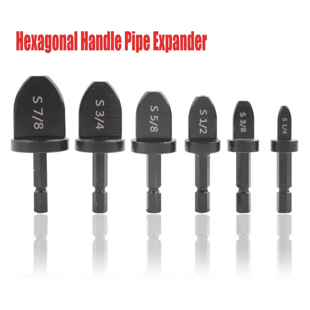 

5Pcs /6Pcs Imperial Tube Pipe Expander Drill Bits For Air Conditioner Conditioning Swaging Tool 7/8 3/4 5/8 1/2 3/8 1/4 Inch