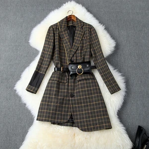 Женский Асимметричный Длинный блейзер, модный дизайнерский Блейзер, 2020