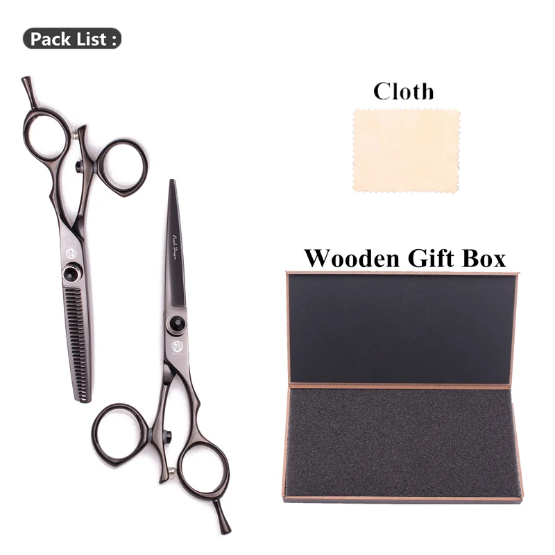 Вращающиеся Парикмахерские ножницы для большого пальца Purple Dragon 6 дюймов японские