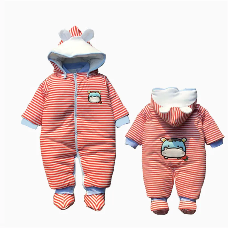 Одежда для малышей Зимние пижамы Комбинезоны с длинными рукавами 100% хлопок Милые