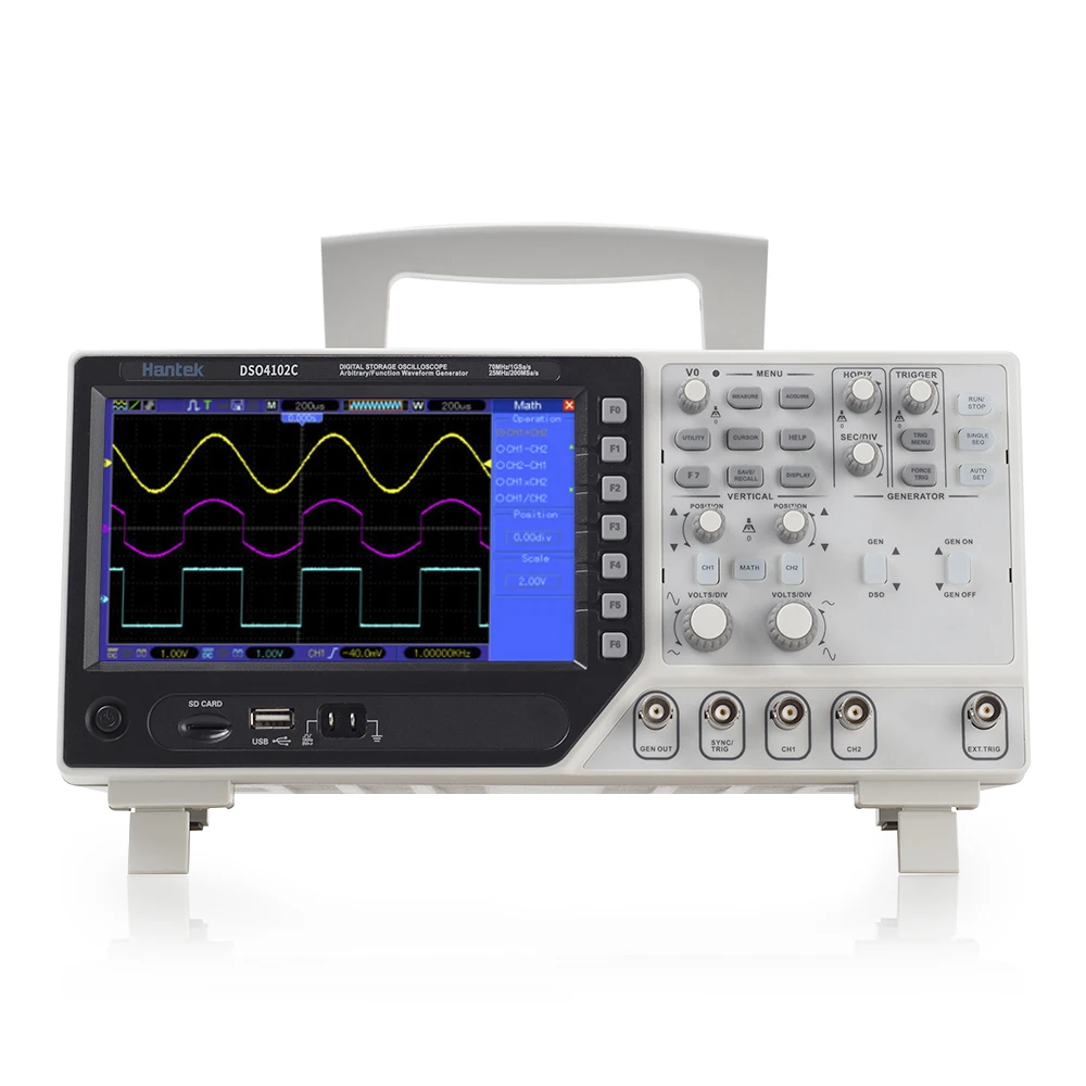 Hantek DSO4102S цифровой осциллограф Профессиональный Сертифицированный Настольный
