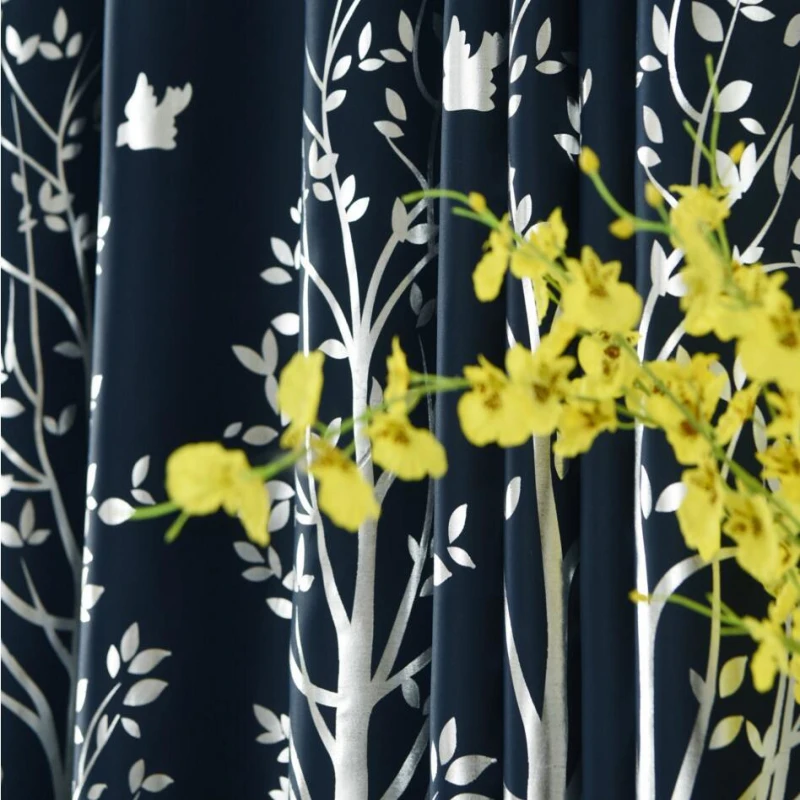 Окна светонепроницаемые шторы для спальни дерево Тюль Шторы отвесные ткани