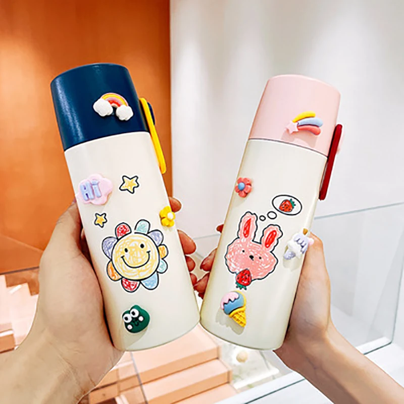 

350 мл чашка для воды с крышкой портативная безвоздушная бутылка с защитой от падения вакуумная фляжка из нержавеющей стали 304