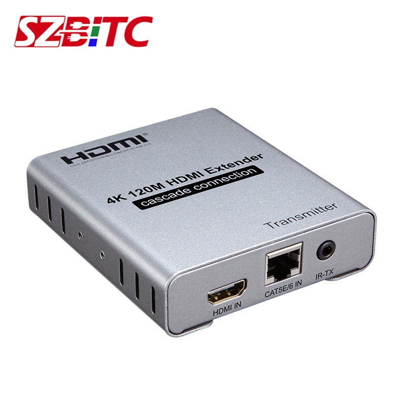 SZBITC HDMI удлинитель Каскадный петля выход 4 к через Cat5e/6 Ethernet кабель 120 м передатчик