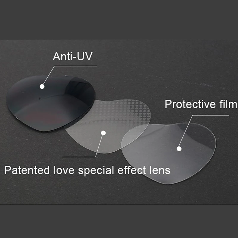 

Heart-shaped Lights Become Love Special Effects Glasses Love At Night Glasses 7 Colors