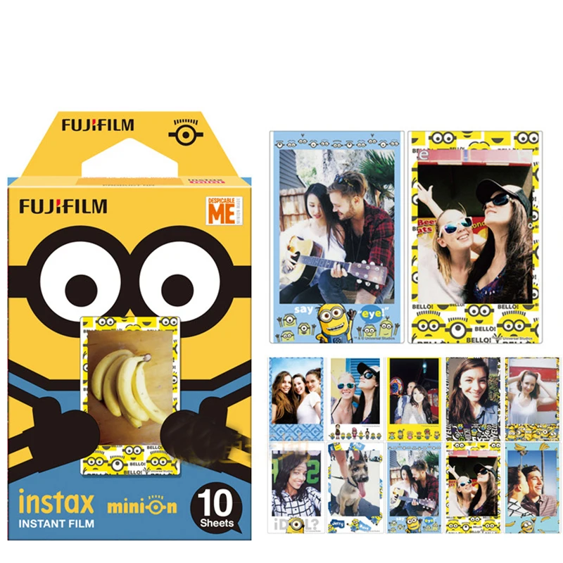 1 упаковка Minion Banana Fujifilm Instax Mini пленка для Mini 8 7s 7 50s 50i 90 25 dw Share SP-1 Polaroid мгновенная фотокамера