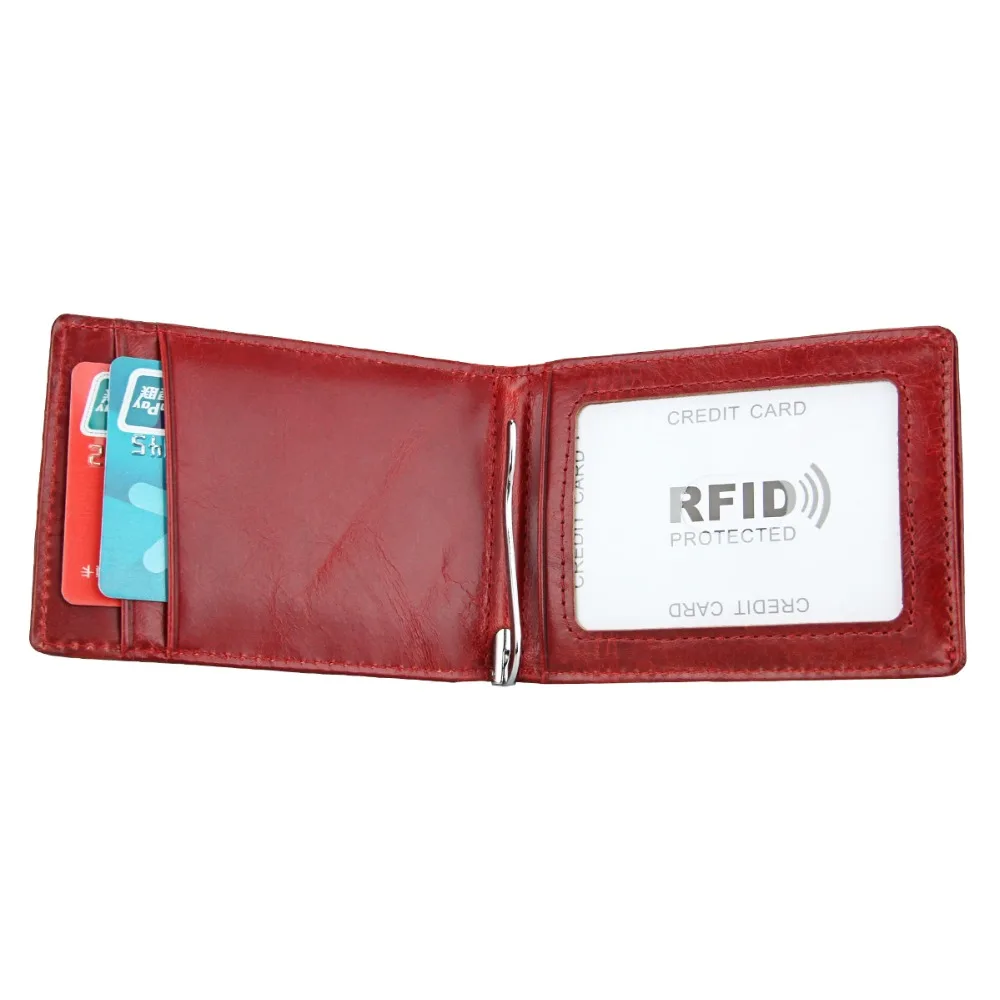 TRASSORY rfid блокирующий мини металлический кошелек с зажимом для денег тонкий чехол