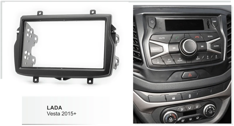 Автомобильный комплект Facia для LADA Vesta 2015 + радио DVD стерео CD панель установка