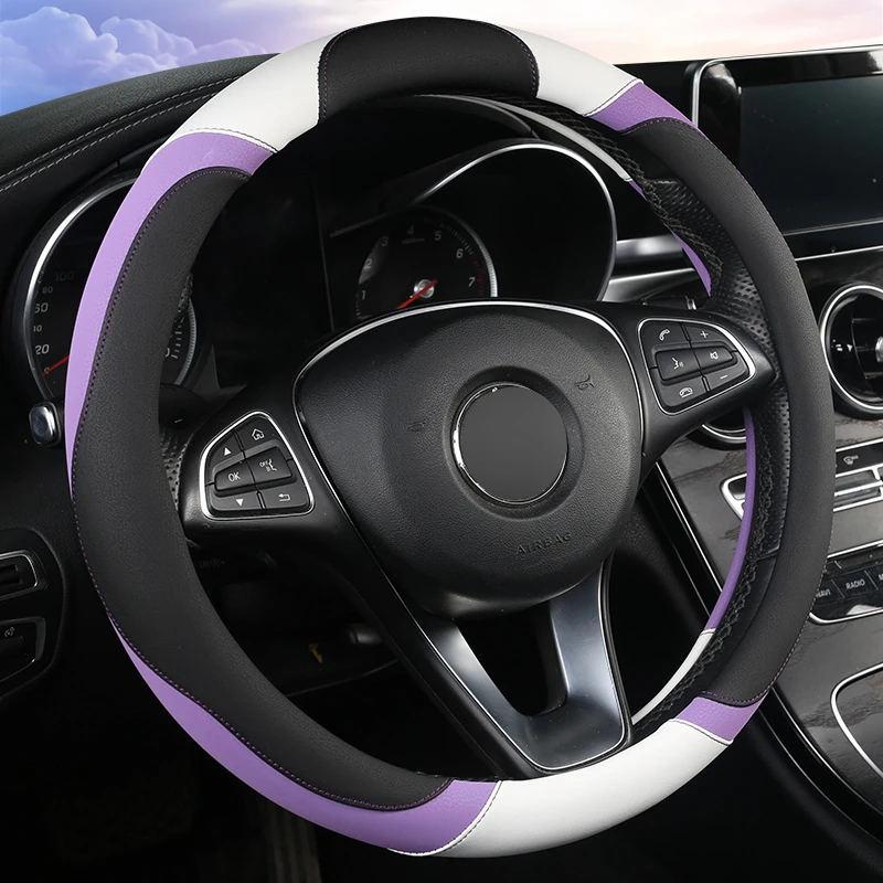 Steering Wheel Cover Four Seasons Leather Car Handle 38 Cm for Mercedes Benz Bmw Audi A3 8p Toyota Decoration | Автомобили и