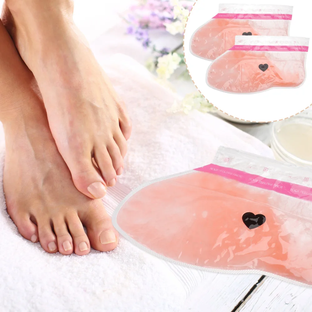 

2 Pairs of Hand Wax Feet Wax Cover Peach Paraffin Therapy Care Covers for Salon
