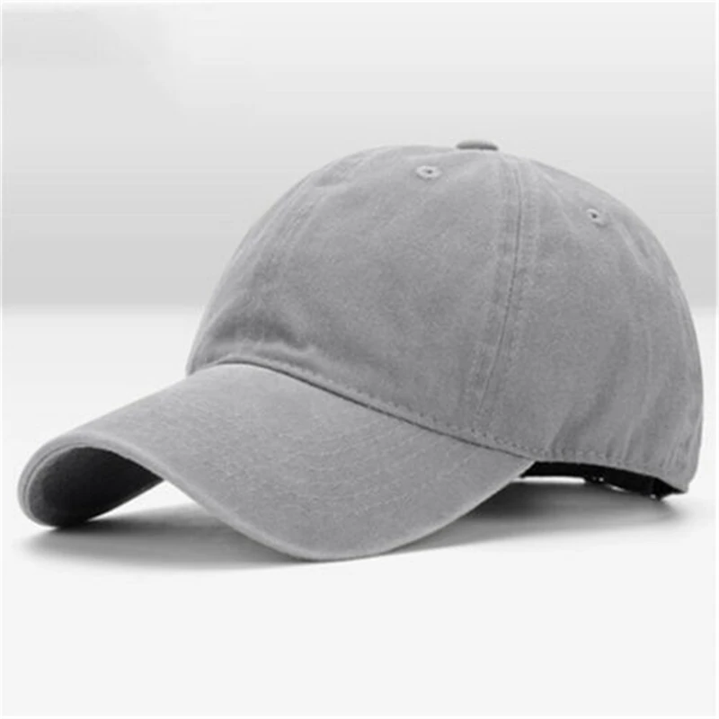 

Men Plain Washed Cap Style Cotton Adjustable Baseball Cap Blank Solid Hat Casual