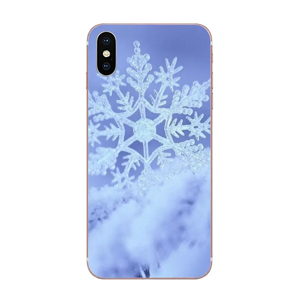 Новый год Снежинка брендовые новые Рождество для Galaxy J1 J2 J3 J330 J4 J5 J6 J7 J730 J8 2015 2016 2017