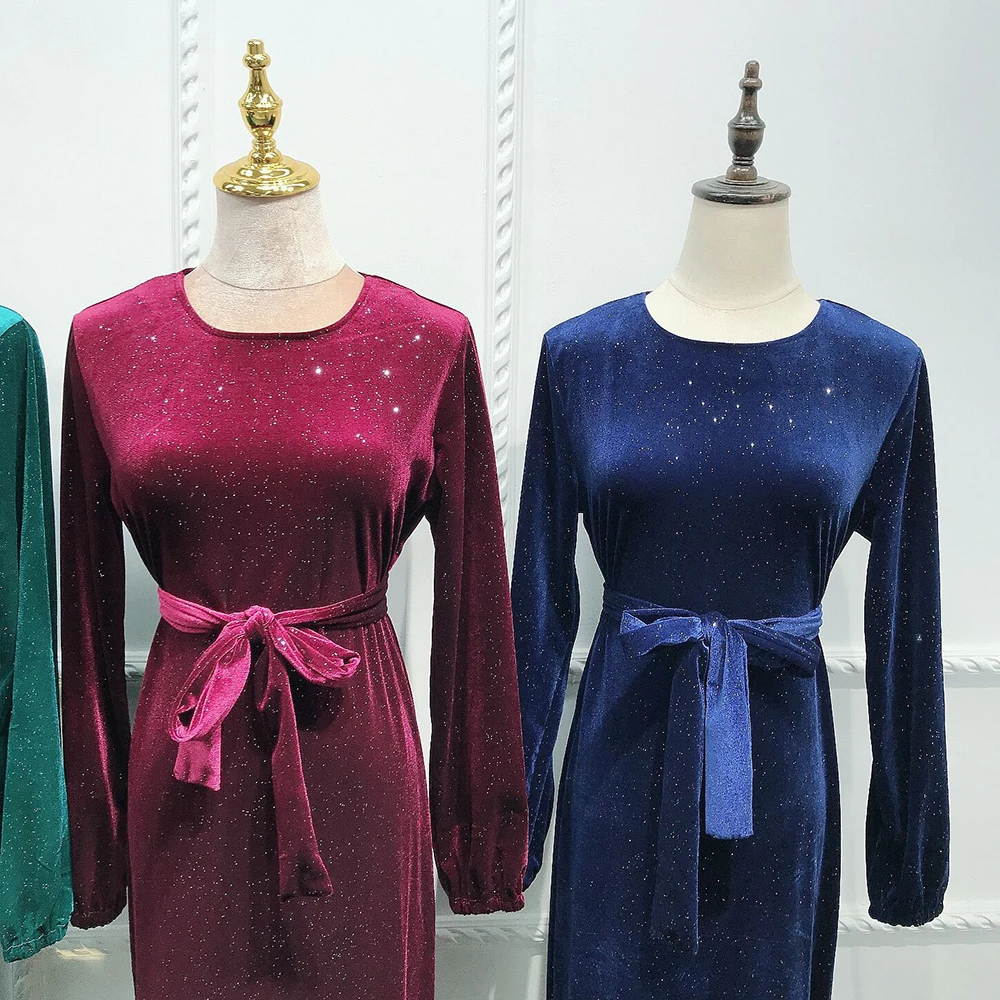 

Velvet Kaftan Dubai Abaya Turkey Hijab Muslim Dress Abayas For Women Caftan Pakistan Saudi Islam Clothing Ramadan Jilbab Dresses