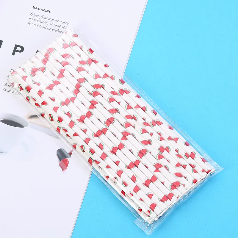 Креативная цветная бумажная солома с защитой окружающей среды для фруктов | Дом и