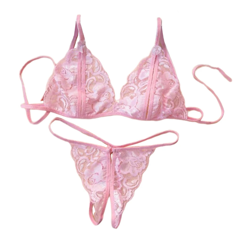 2 шт./1 комплект розовое нижнее белье бюстгальтер и трусики модное стринги Т