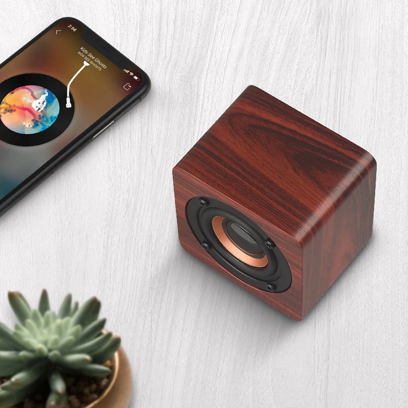 Q1 4,2 портативные беспроводные Bluetooth деревянные колонки сабвуфер музыкальная звуковая коробка для мобильного телефона/ПК