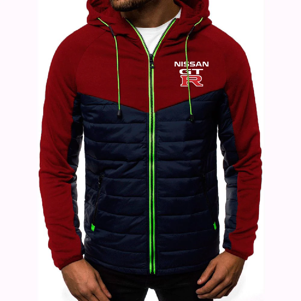 

GTR Fashion Hoody Spliced Jacket Printed Men Hoodies Casual Coat Hooded Fleece Streetwear Clothes
