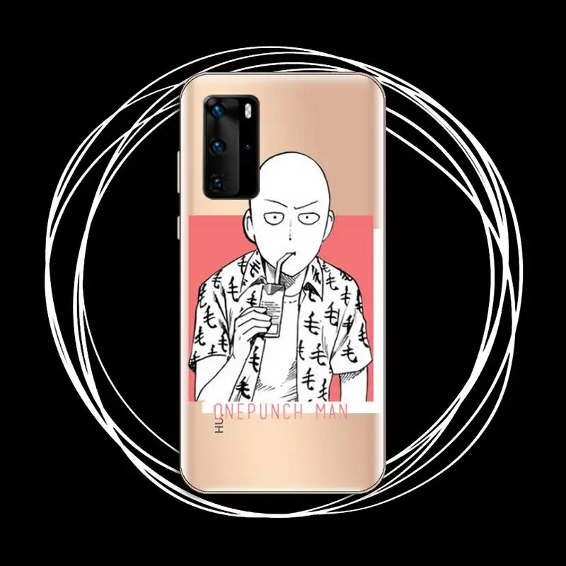 

Anime One Punch Man Phone Case Transparent for Huawei P20 P30 P40 lite pro P smart 2019 honor 8x 10i
