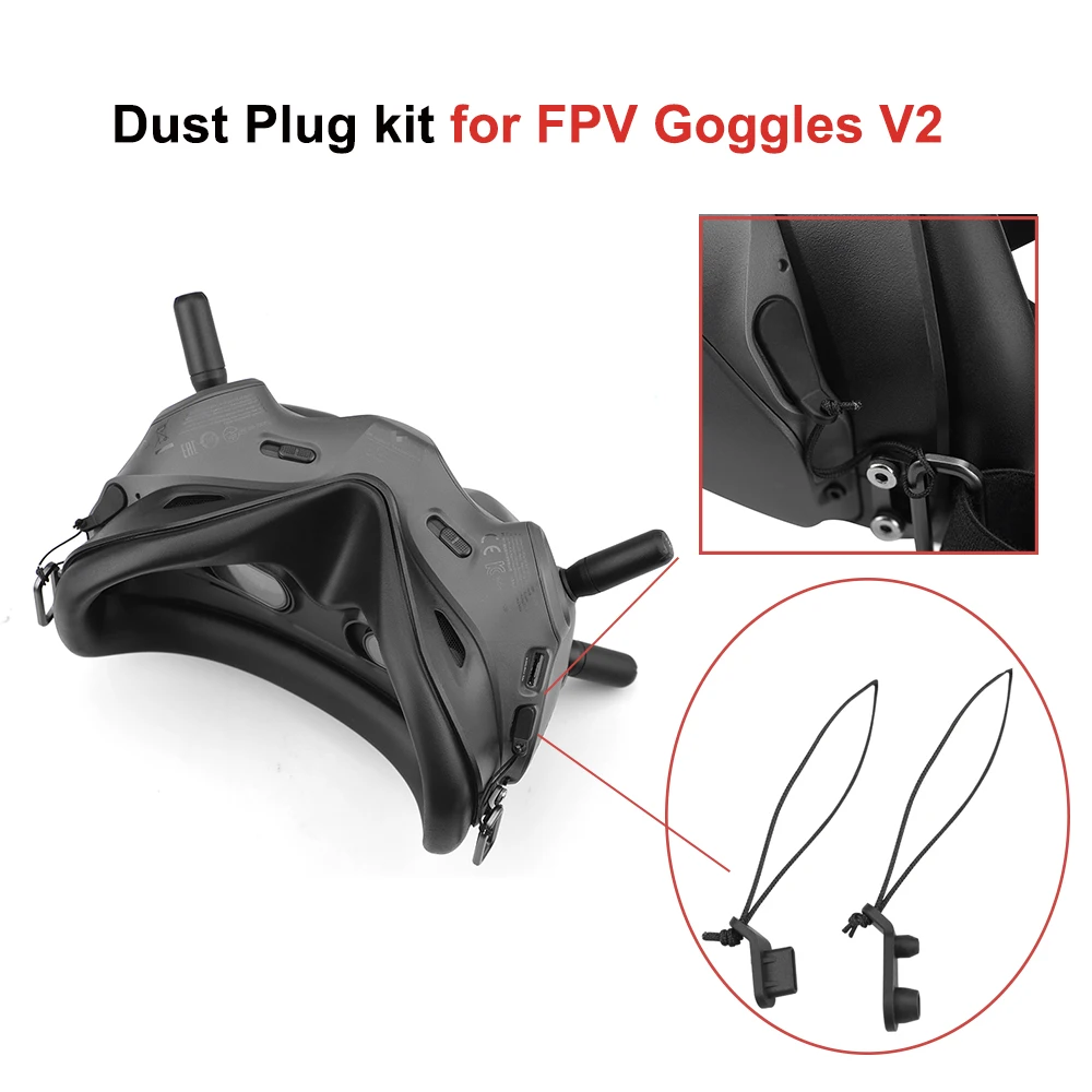 

Drone Goggles Dust Plug for DJI FPV Combo Goggles V2 Charging Power Interface Protection Cover Dustproof for DJI FPV Accessory