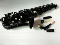 all black alto saxophone eb musical instruments brass e flat sax with case accessories and high endknapsack gifts free