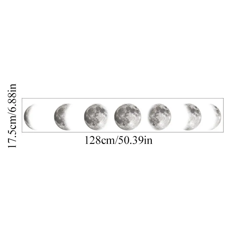 1PC Creative Moon phase 3D Wall Sticker Home living room wall decoration Mural Art Decals background decor stickers | Дом и сад