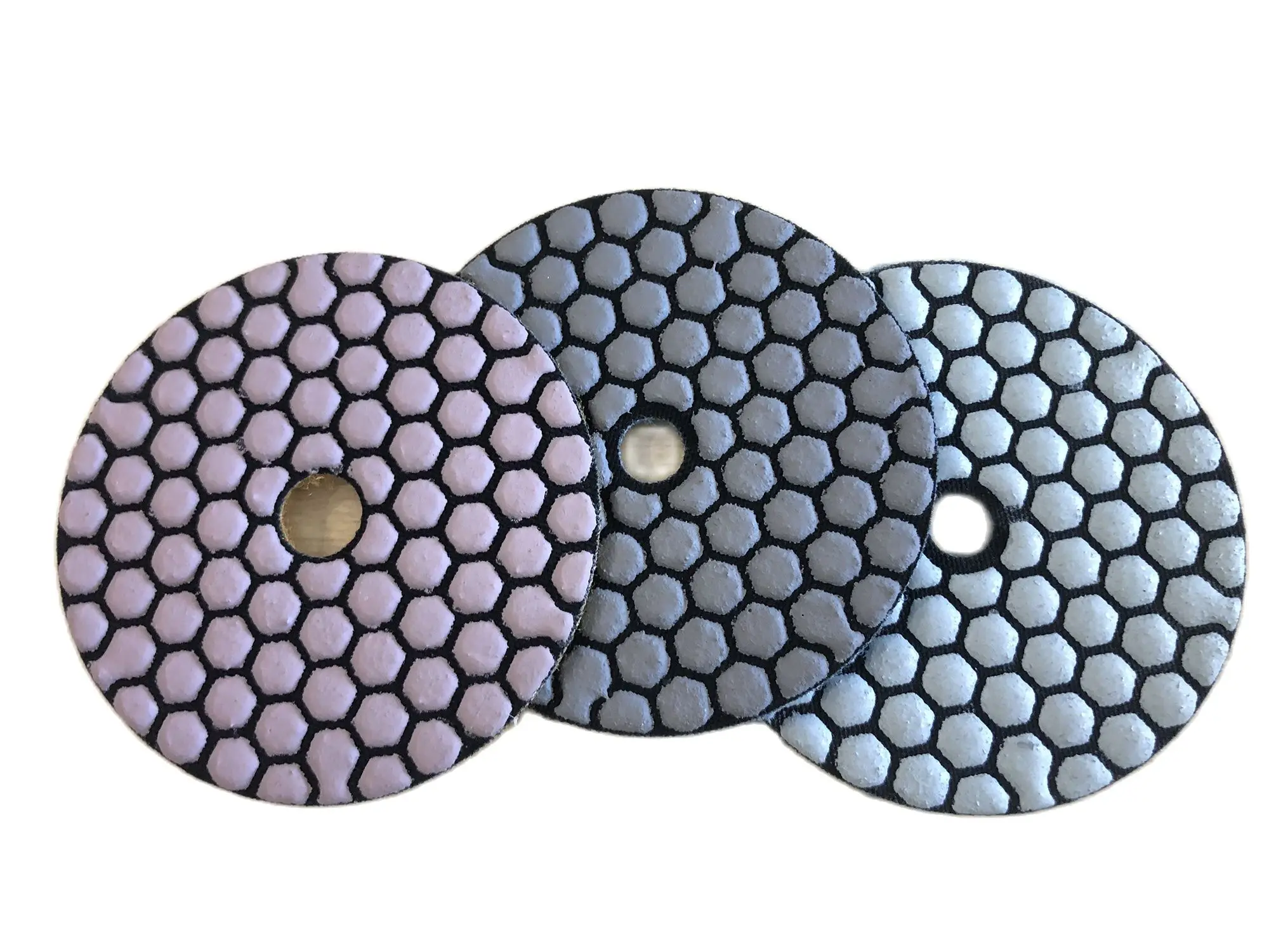 5PCS/Set 4inch 100mm Dry Polishing Pad Sharp Type Flexible Diamond Polishing Pad For Granite Marble Stone Sanding Disc