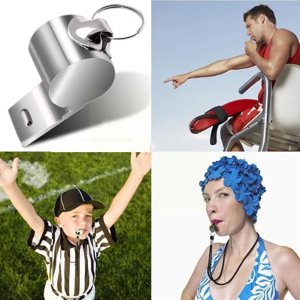 

Metal Whistle Referee Rugby Party Training School Football Cheerleading Basketball Cheer Tools Steel Training Survival N7o2