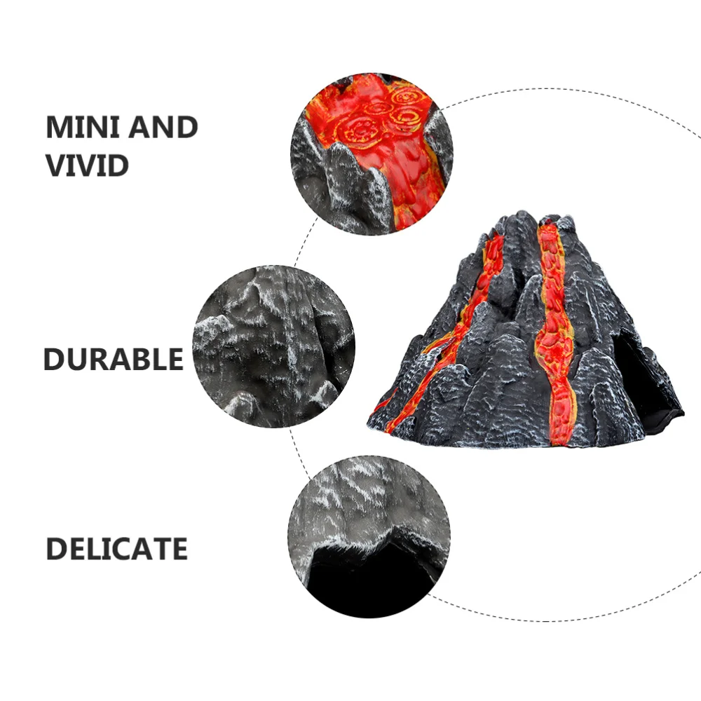 

1pc Simulated Volcano Ornament Exquisite PVC Volcano Model Volcano Crafts