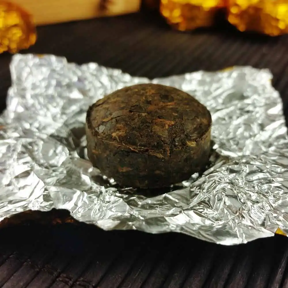 Yr мини Pu'er Tuocha Золотая жестяная фольга Упаковка спелая Pu-erh Shu Pu'er подарок 75 г