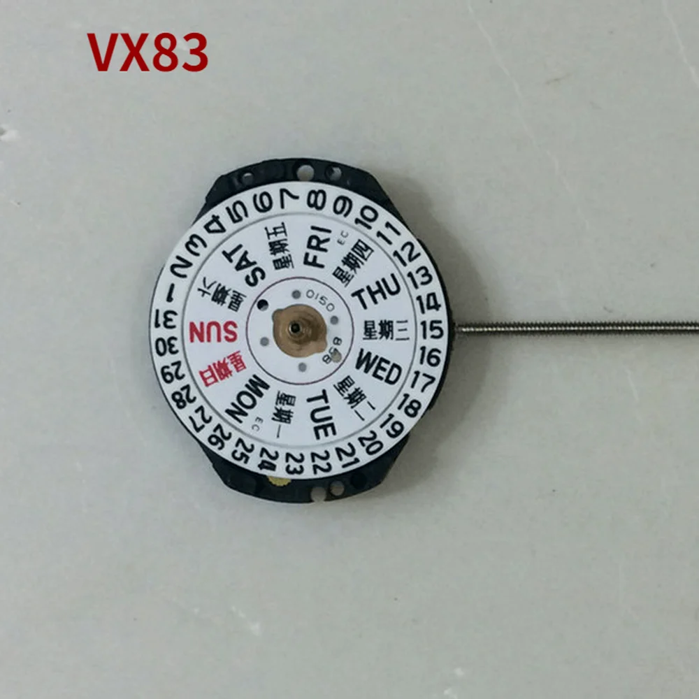 

Аксессуары для часов VX83E японский кварцевый часовой механизм VX83E VX83 с тремя контактами и двойным календарем без батарей
