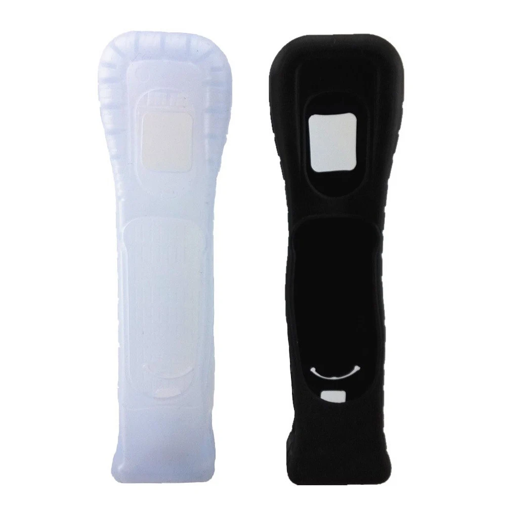 Черно-белый силиконовый защитный чехол для пульта ДУ Nintendo Wii Motion Plus 2 шт. |