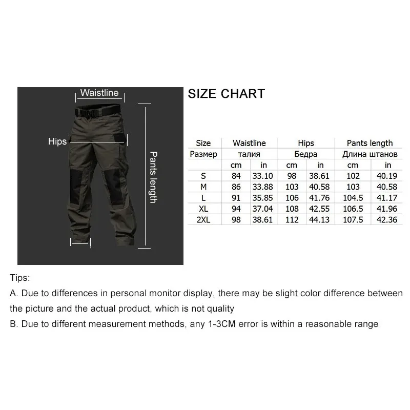 

Men Tactical Pants Waterproof Overalls Training Pants Hiking Climbing Cycling Pants Male Quick-drying Outdoor Sports Trousers
